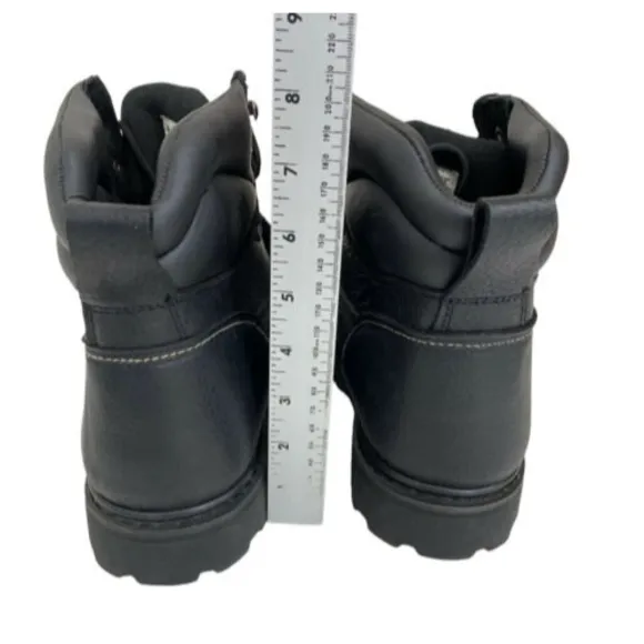 Iron Age Mens 9 Work Boots Black Groundbreaker EH Steel Toe Goth