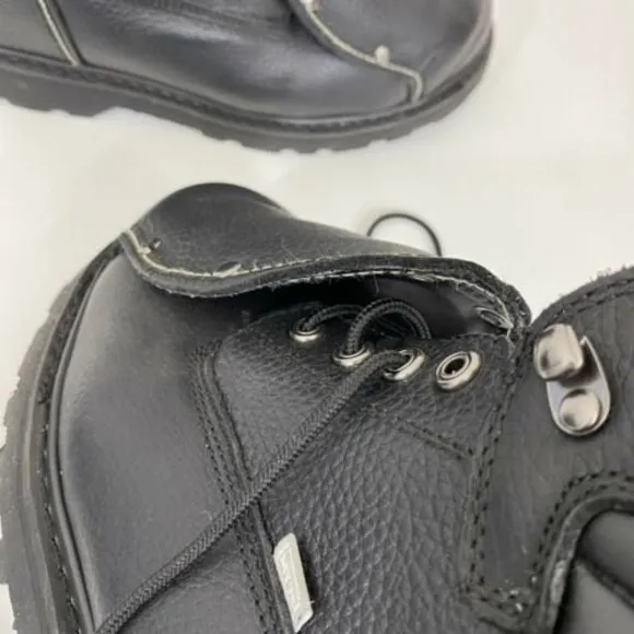 Iron Age Mens 9 Work Boots Black Groundbreaker EH Steel Toe Goth