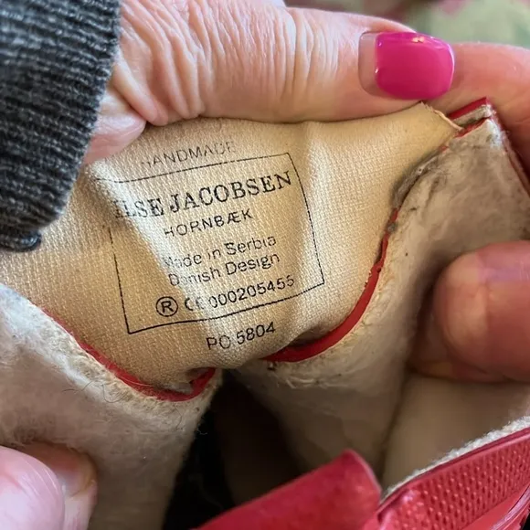 Isle Jacobsen Womens Short Rain Boots Red 36 Lace Up Cotton Lining Sustainable