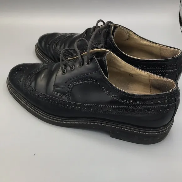 Italian Leather Men's Black Dress Shoes size 10