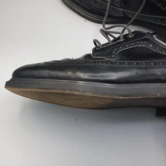 Italian Leather Men's Black Dress Shoes size 10