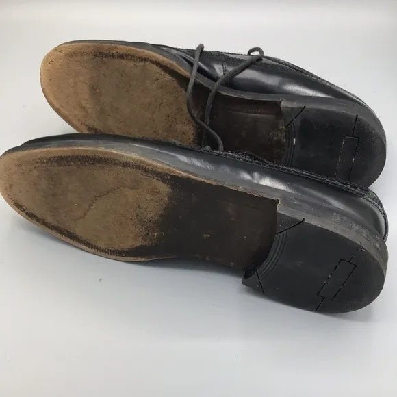 Italian Leather Men's Black Dress Shoes size 10