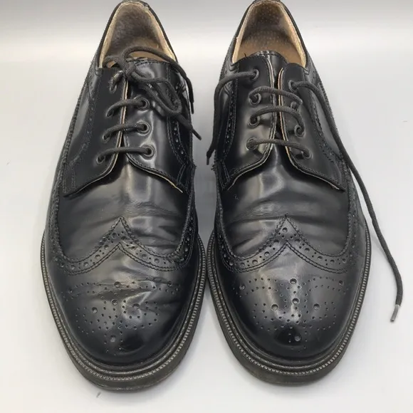 Italian Leather Men's Black Dress Shoes size 10