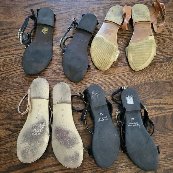 ITALIAN SANDALS Shoes Bundle size 8.5-9 4 pairs