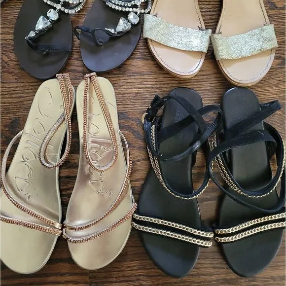 ITALIAN SANDALS Shoes Bundle size 8.5-9 4 pairs