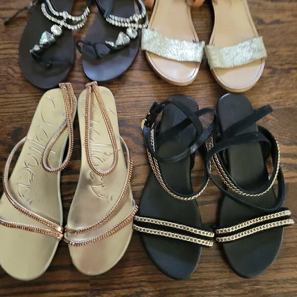ITALIAN SANDALS Shoes Bundle size 8.5-9 4 pairs