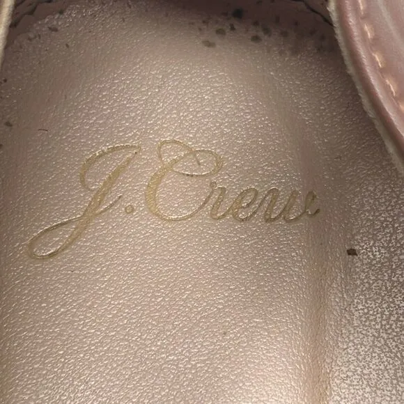 J. Crew Smoking Slippers Pink Velvet Size 10 Leather Crash Heel Loafers Flats