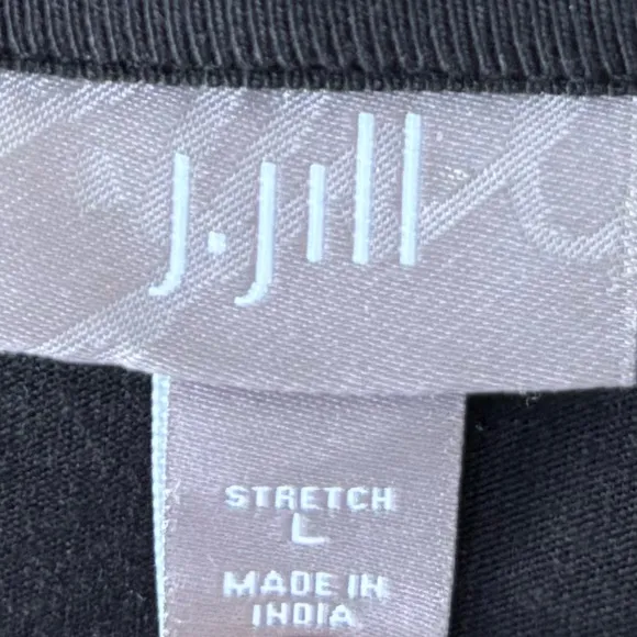 J Jill Cardigan Lightweight Button Front Pop Over Jumper Duster Black Size Large