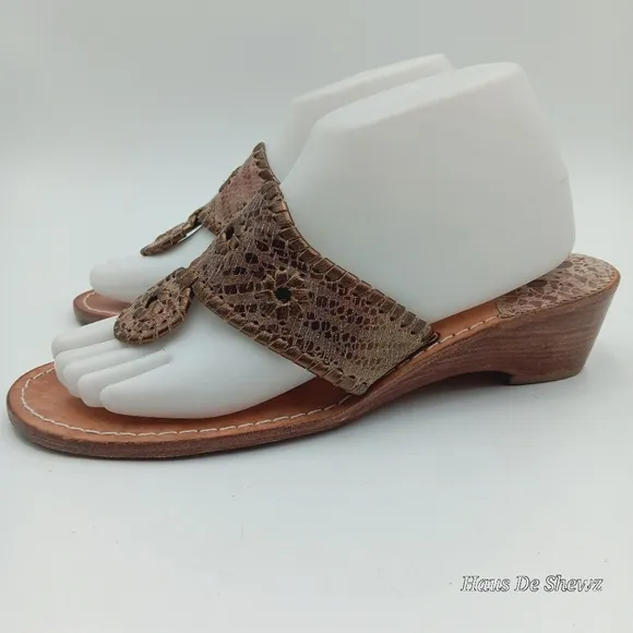 Jack Roger's Copper Color leather sandals sz 9