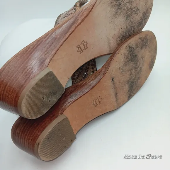 Jack Roger's Copper Color leather sandals sz 9