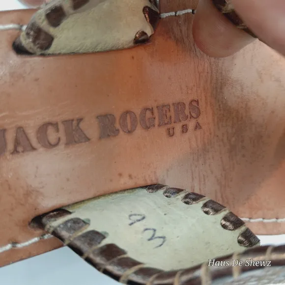 Jack Roger's Copper Color leather sandals sz 9