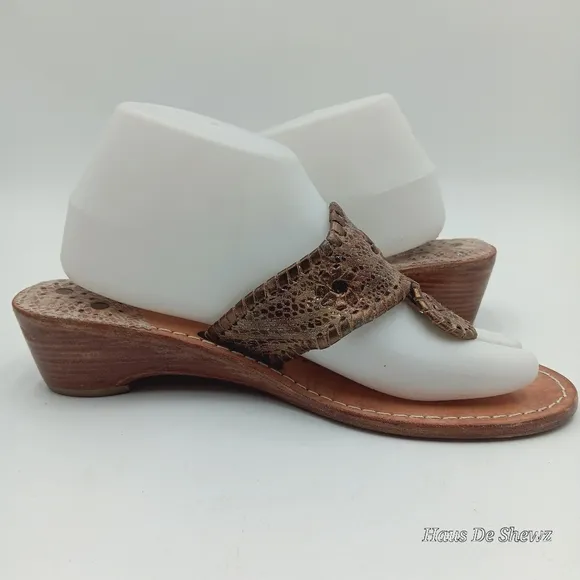 Jack Roger's Copper Color leather sandals sz 9