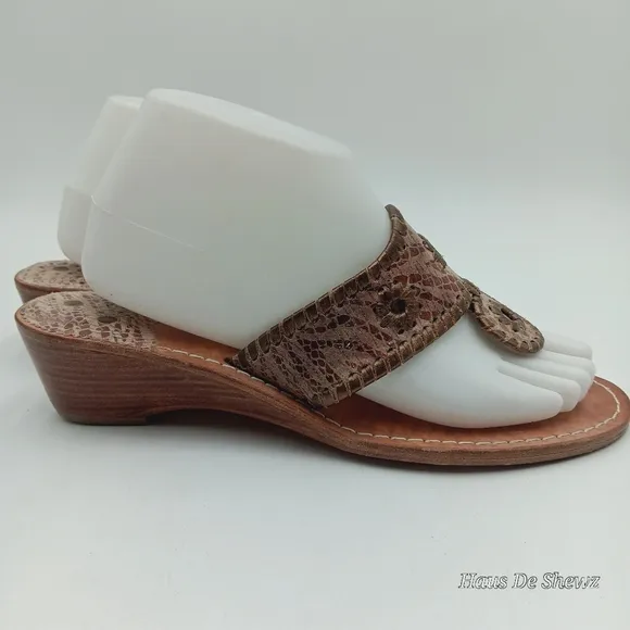 Jack Roger's Copper Color leather sandals sz 9