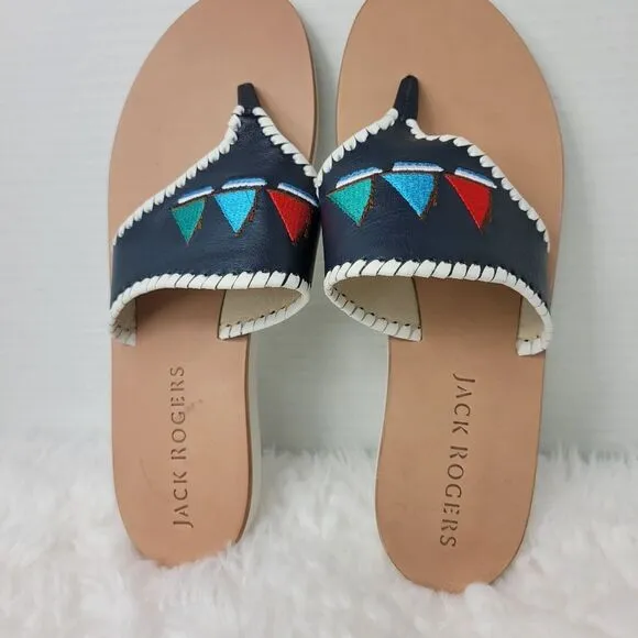 Jack Rogers Boating Womens Sandals Size 8 MidnightBoat Sail Shoes