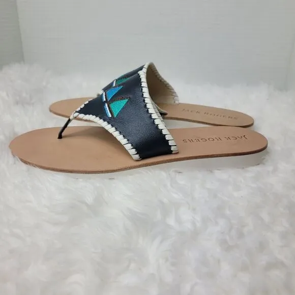 Jack Rogers Boating Womens Sandals Size 8 MidnightBoat Sail Shoes