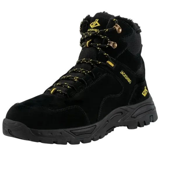 Jackshibo WinterWarm Shoes Men Anti-slip Plush Lined Work Safety Boots 10 NWOT
