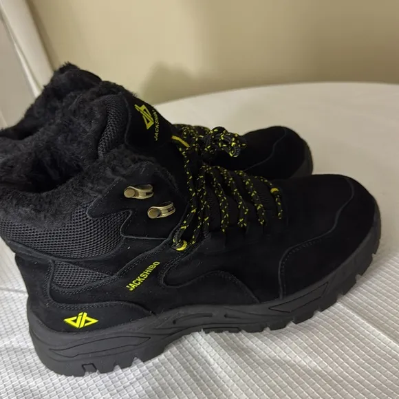Jackshibo WinterWarm Shoes Men Anti-slip Plush Lined Work Safety Boots 10 NWOT