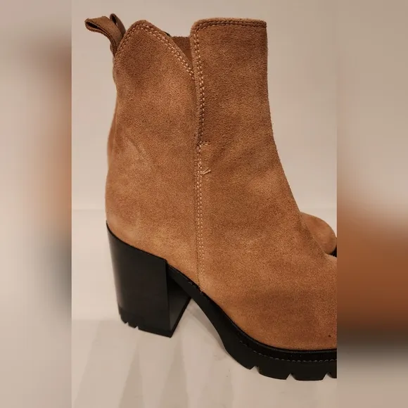 JANET &amp; JANET Marca Suede Boots In Carmel Size 37