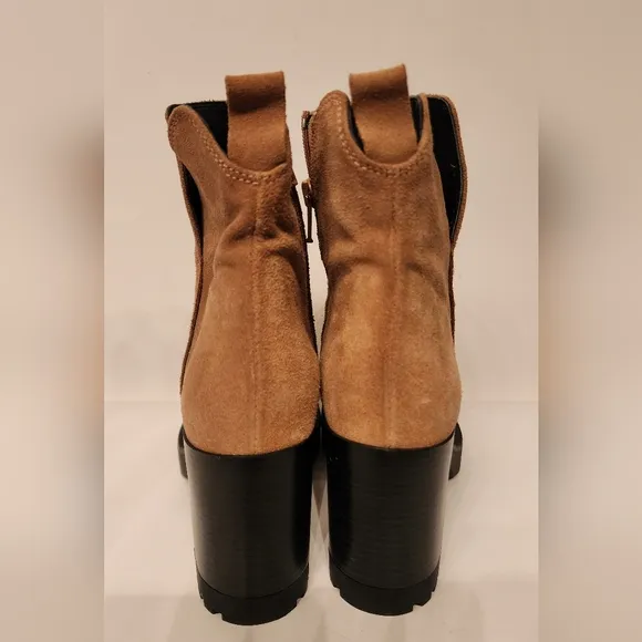 JANET &amp; JANET Marca Suede Boots In Carmel Size 37