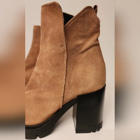 JANET &amp; JANET Marca Suede Boots In Carmel Size 37