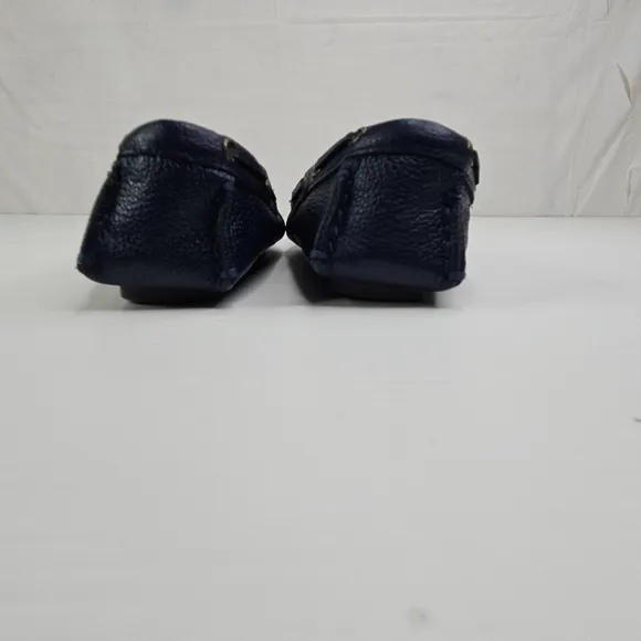 Janie And Jack Boy Connor Navy Leather New Driving Shoes Dress Kid Size 10