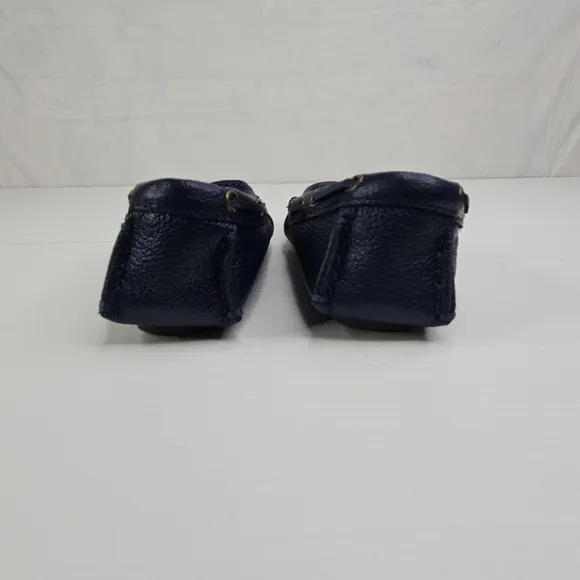 Janie And Jack Boy Connor Navy Leather New Driving Shoes Dress Kid Size 10