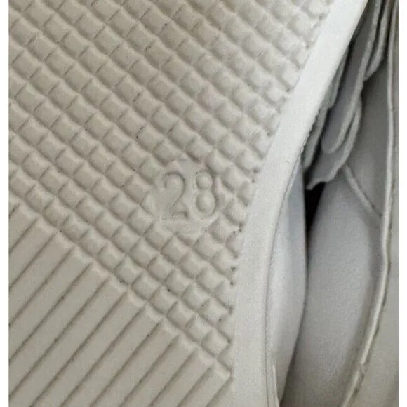 JARRETT Girls Leather Flower White Slip On Sneakers US 11 EU 28 Made In Italy
