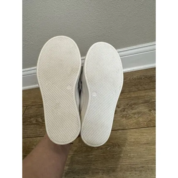JARRETT Girls Leather Flower White Slip On Sneakers US 11 EU 28 Made In Italy