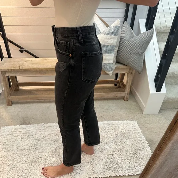 JBD Jeans black denim pant high rise non stretch classic casual trendy fall 27