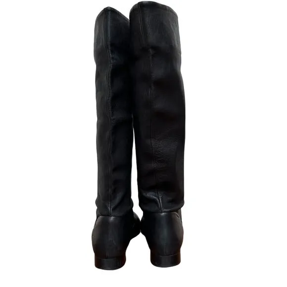 J.Crew Italian Leather Tall Black Boots - Women's Size 7
