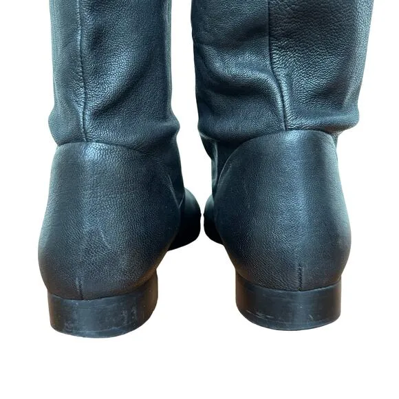 J.Crew Italian Leather Tall Black Boots - Women's Size 7