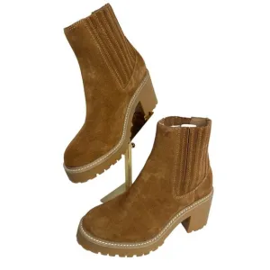 Jeffrey Campbell sz 10 Suede Tuckee Platform Ankle Boot With Rubber Lug-Sole NEW
