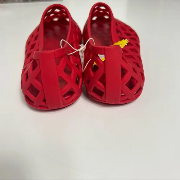 Jeffrey Campbell The Jellz Jelly Slip-On Flats Red Matte Size 7 NWT