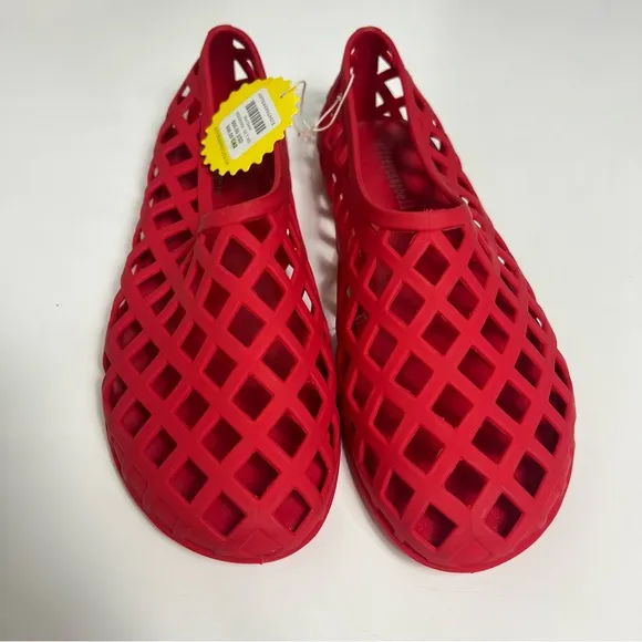 Jeffrey Campbell The Jellz Jelly Slip-On Flats Red Matte Size 7 NWT