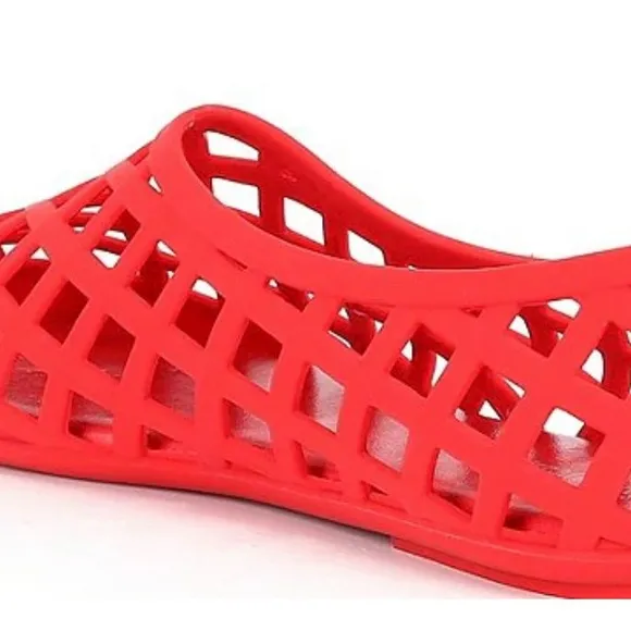 Jeffrey Campbell The Jellz Jelly Slip-On Flats Red Matte Size 7 NWT