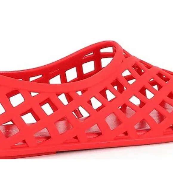 Jeffrey Campbell The Jellz Jelly Slip-On Flats Red Matte Size 7 NWT