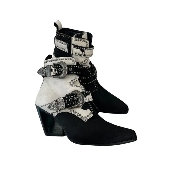 Jeffrey Campbell X Free People Cowhide Leather Ankle Strap Women SZ 8