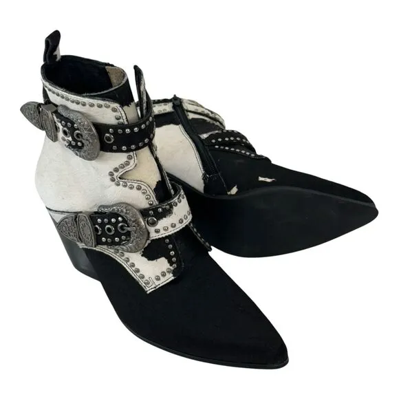 Jeffrey Campbell X Free People Cowhide Leather Ankle Strap Women SZ 8