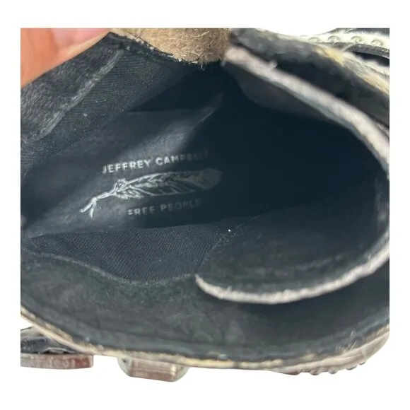 Jeffrey Campbell X Free People Cowhide Leather Ankle Strap Women SZ 8