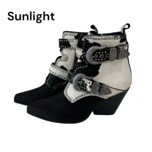 Jeffrey Campbell X Free People Cowhide Leather Ankle Strap Women SZ 8
