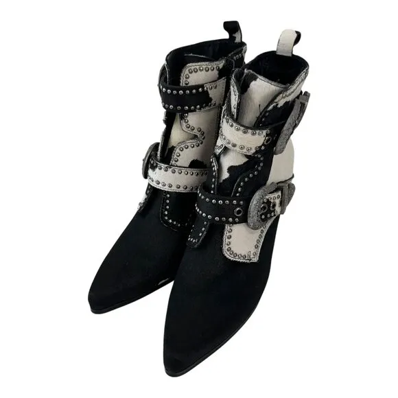 Jeffrey Campbell X Free People Cowhide Leather Ankle Strap Women SZ 8