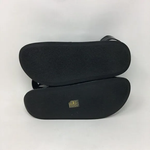 Jeffrey Campbell Women's Sandals Black Size 8.5 Ardeman Platform Gold Stud Strap