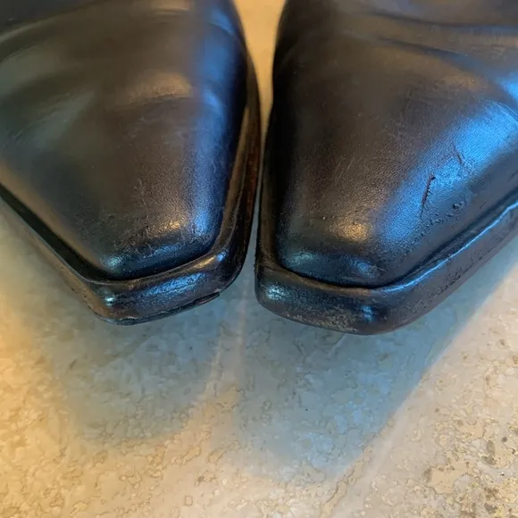 JIL SANDER brown leather ankle boots, split ankle, wide elastic @ back. 39.5 EUC
