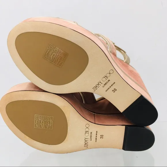 Jimmy Choo Alissa 120 Blush Mix Platform Heel Sandals