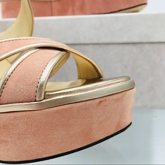 Jimmy Choo Alissa 120 Blush Mix Platform Heel Sandals