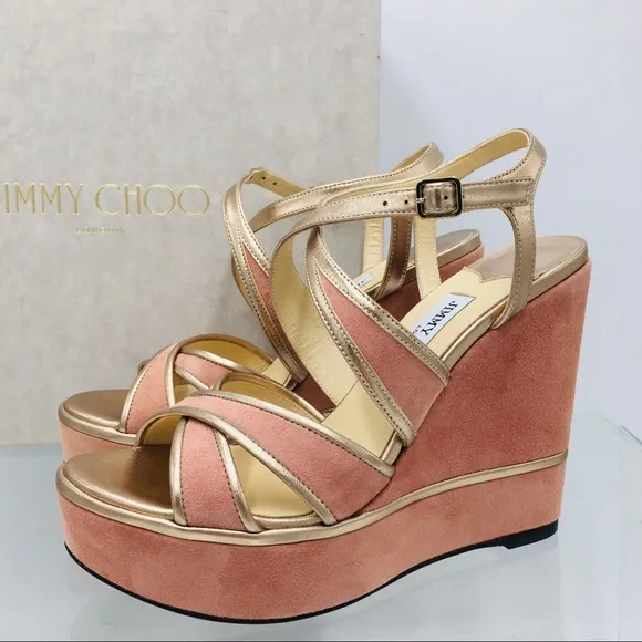 Jimmy Choo Alissa 120 Blush Mix Platform Heel Sandals