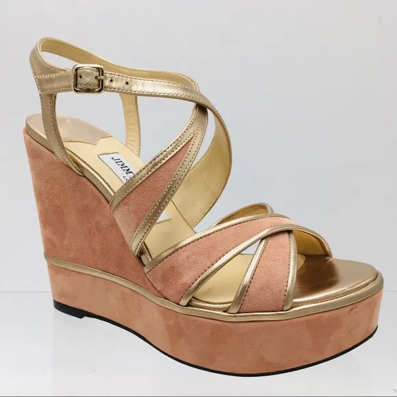 Jimmy Choo Alissa 120 Blush Mix Platform Heel Sandals