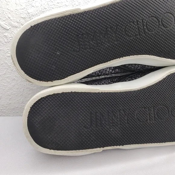 Jimmy Choo Demi Metallic Glitter Slip On Sneakers