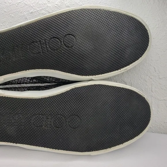 Jimmy Choo Demi Metallic Glitter Slip On Sneakers
