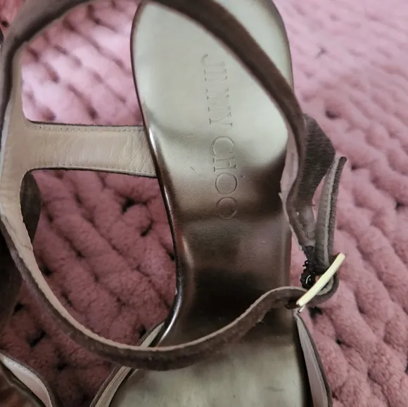 Jimmy Choo Elegant Brown Suede Women's Sandals
